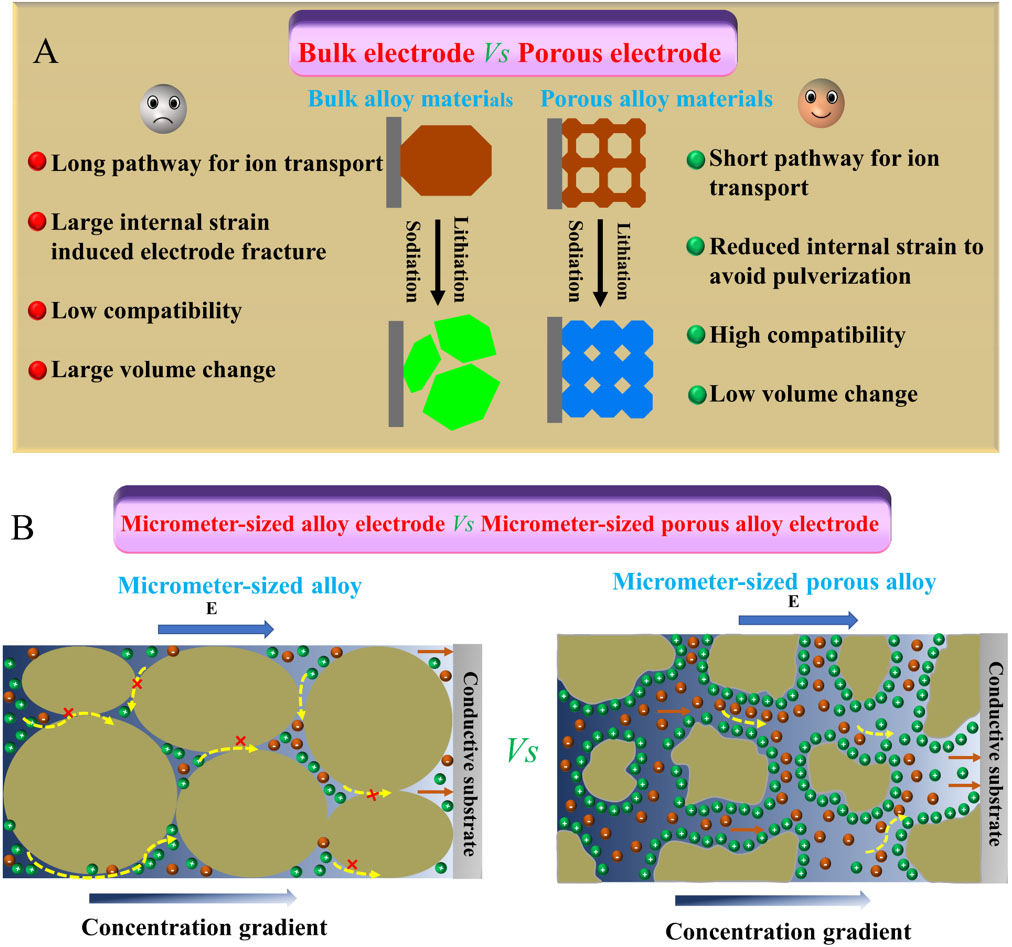 Recent advances and perspectives of microsized alloyingtype porous
